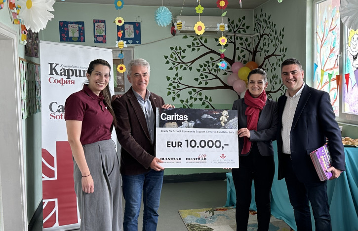 В навечерието на 24 май Каритас София получи 10 000 евро субсидия за образователна инициатива